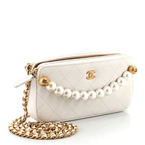 chanel double zip clutch with chain|chanel clutch with chain velvet.